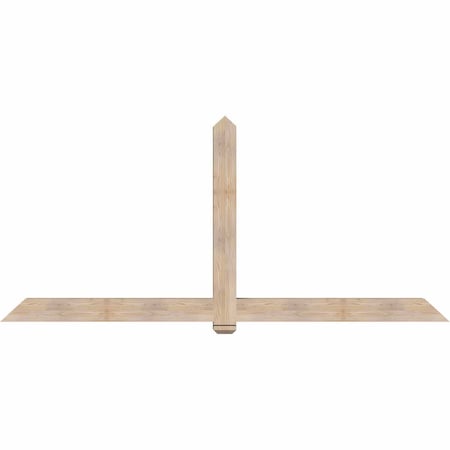 Ekena Millwork Eugene Smooth Timber Gable Bracket, Douglas Fir, 108"W x 49"H x 5 1/2"D x 5 1/2"F, 11/12 Pitch GBW108X49X0606EUG00SDF